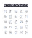 Business documents line icons collection. scheduling, productivity, organization, efficiency, balance, deadline