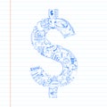 Business Dollar Doddle Royalty Free Stock Photo