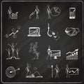 Business doodle chalkboard Royalty Free Stock Photo