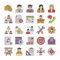 Business Doodle Icons Pack Royalty Free Stock Photo