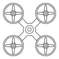 Business drone icon, outline style