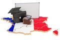 Business education in France concept, 3D rendering