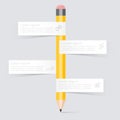 Business education pencil staircase Infographics option.