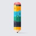 Business education pencil staircase Infographics option. Vector