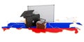 Business education in Russia concept, 3D rendering