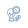 Business efficiency line icon concept. Business efficiency flat vector symbol, sign, outline illustration.