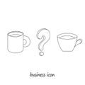 Business element icons in doodle style, infographic set. Isolated vector illustration design. Hand drown business icon Royalty Free Stock Photo