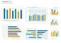 Business elements charts in color. Finance Charts. Royalty Free Stock Photo