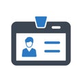 Business employees security iconId card icon, pass card symbol
