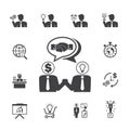 Business employment icons set