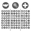 Business, Engineer and Medical Icon set vector illustration