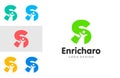 Child Logo enrichment for Children Initials Letter S symbol