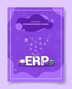 business enterprise resource planning erp template of banners, flyer, books cover, magazines with liquid shape style