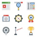 Business Equipment Flat Icons Pack