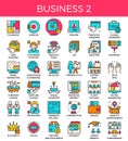 Business essential line icons