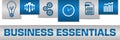 Business Essentials Business Symbols Blue Grey On Top Horizontal