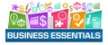 Business Essentials Business Symbols On Top Colorful