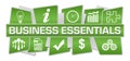 Business Essentials Green Symbols Top Bottom