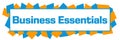 Business Essentials Blue Orange Random Shapes Horizontal