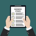 Business ethic ethical company corporate concept Royalty Free Stock Photo