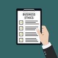 Business ethic ethical company corporate concept Royalty Free Stock Photo