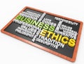 Business Ethics 3d word concept