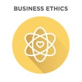 Business Ethics Icon in Circle