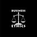 Business Ethics icon isolated on dark background