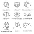 Business Ethics Icon Set