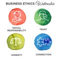 Business Ethics Icon Set