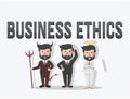 Business Ethics In Leading The Company Color Illustration