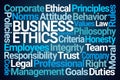 Business Ethics Word Cloud Royalty Free Stock Photo