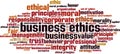 Business ethics word cloud