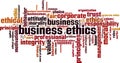 Business ethics word cloud Royalty Free Stock Photo