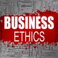 Business ethics word cloud Royalty Free Stock Photo