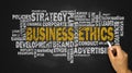 Business ethics word cloud Royalty Free Stock Photo