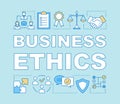 Business ethics word concepts banner