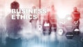 Business Ethnics Philosophy Responsibility Honesty Concept. Mixed media background. Royalty Free Stock Photo
