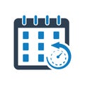Business event management, time schedule icon