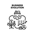 Business Evolution Process Vector Black Illustration Royalty Free Stock Photo