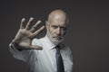 Business executive making a stop gesture Royalty Free Stock Photo