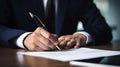 Business Executive Signing Contract. Generative ai Royalty Free Stock Photo
