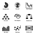 Business exit icons set, simple style