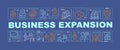 Business expand word concepts banner