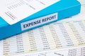 Business expense report with binder Royalty Free Stock Photo