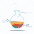 Business experiment, Colorful vector design