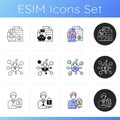Business expert icons set