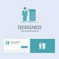 Business, explanation, graph, meeting, presentation Business Logo Glyph Icon Symbol for your business. Turquoise Business Cards