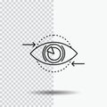Business, eye, marketing, vision, Plan Line Icon on Transparent Background. Black Icon Vector Illustration