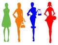 Business female silhouette